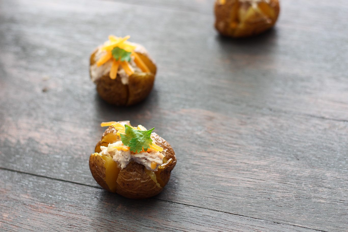 Baked Baby Potatoes with Creamy Tuna Filling