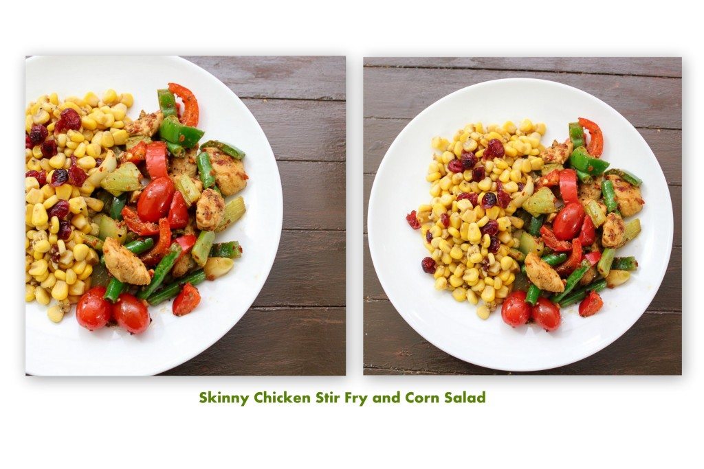 Delicious Skinny Chicken Stir Fry and Corn Salad