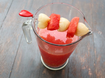 Watermelon and Lychee Mocktail