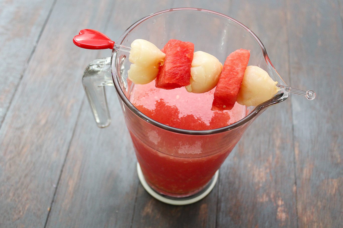 Watermelon and Lychee Mocktail