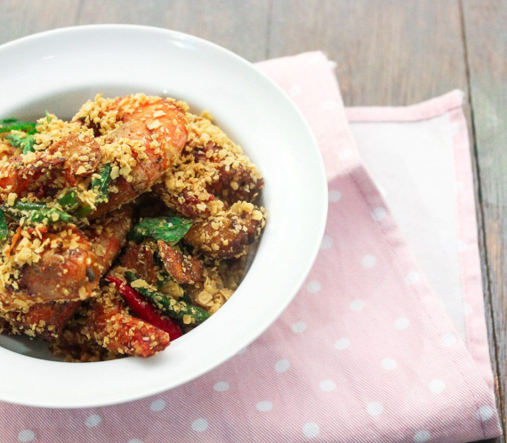 cereal butter prawns