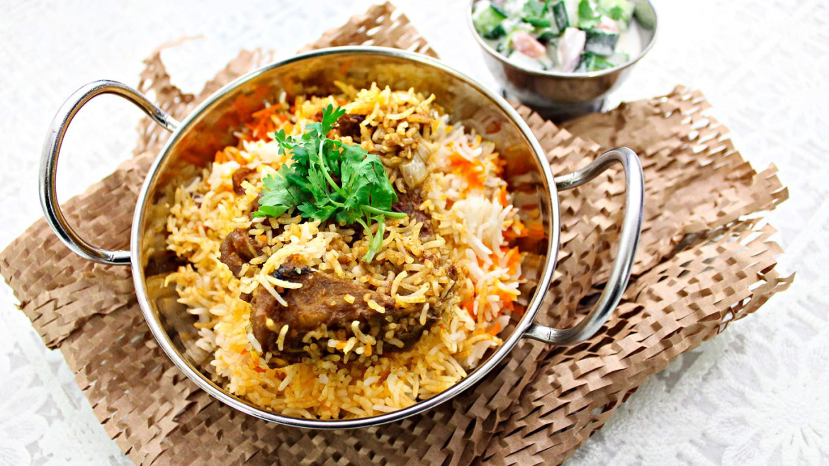 delicious lamb biryani
