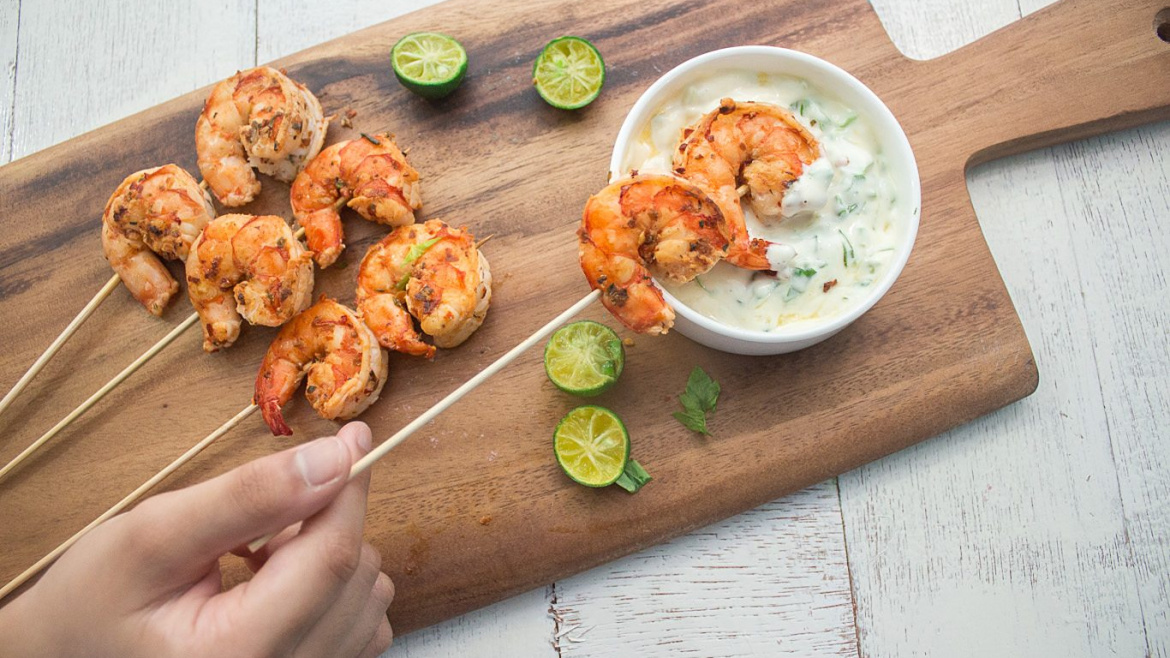 Barbecued Garlic and Chilli Prawns