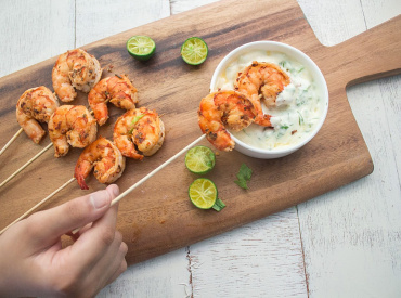 Barbecued Garlic and Chilli Prawns