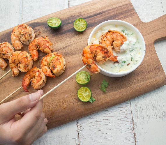 Barbecued Garlic and Chilli Prawns