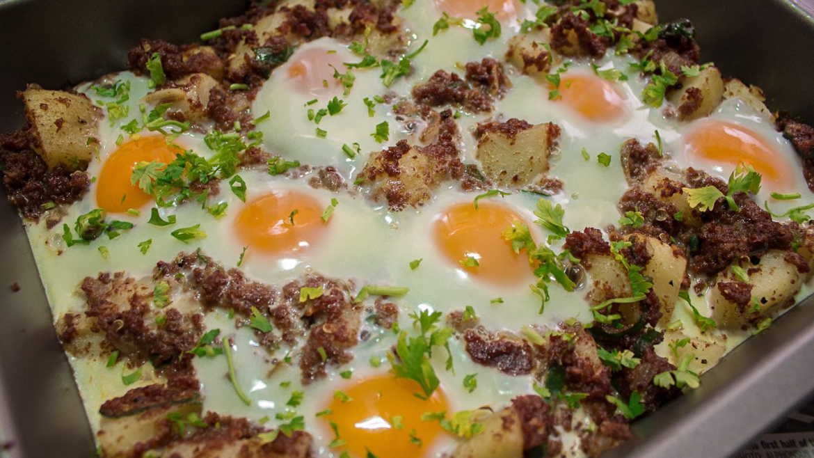 Corned Beef Potatoes and Eggs