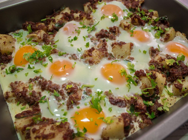 Corned Beef Potatoes and Eggs