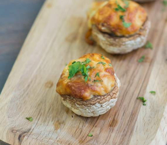Three Cheese Stuffed Mushrooms