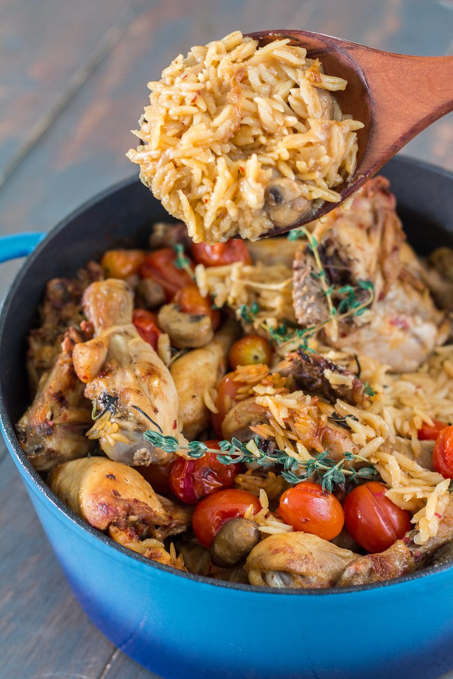 Baked Chicken and Orzo