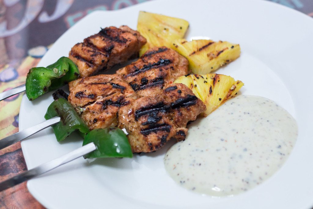 Grilled Salmon Kebabs