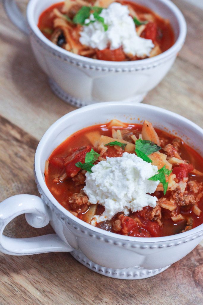 One Pot Lasagna Soup