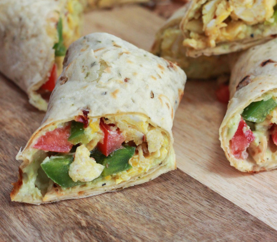 Edamame Hummus and Egg Wrap