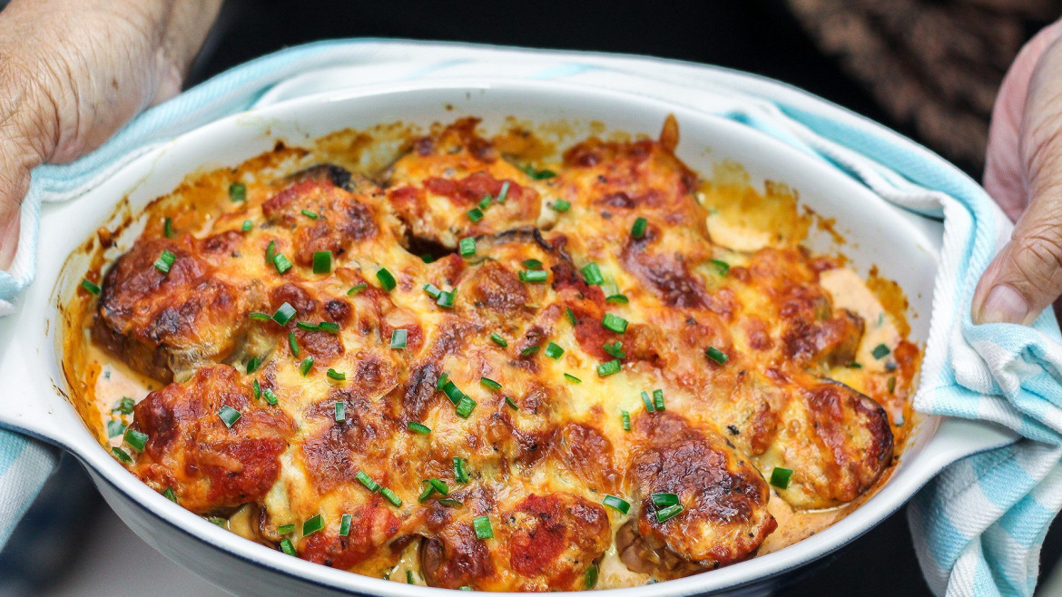Delicious Cheesy Eggplant Gratin