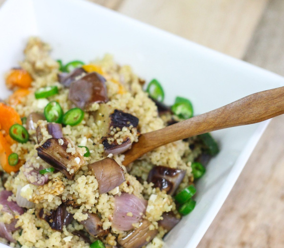 Lemon Couscous with Grilled Vegetable Salad