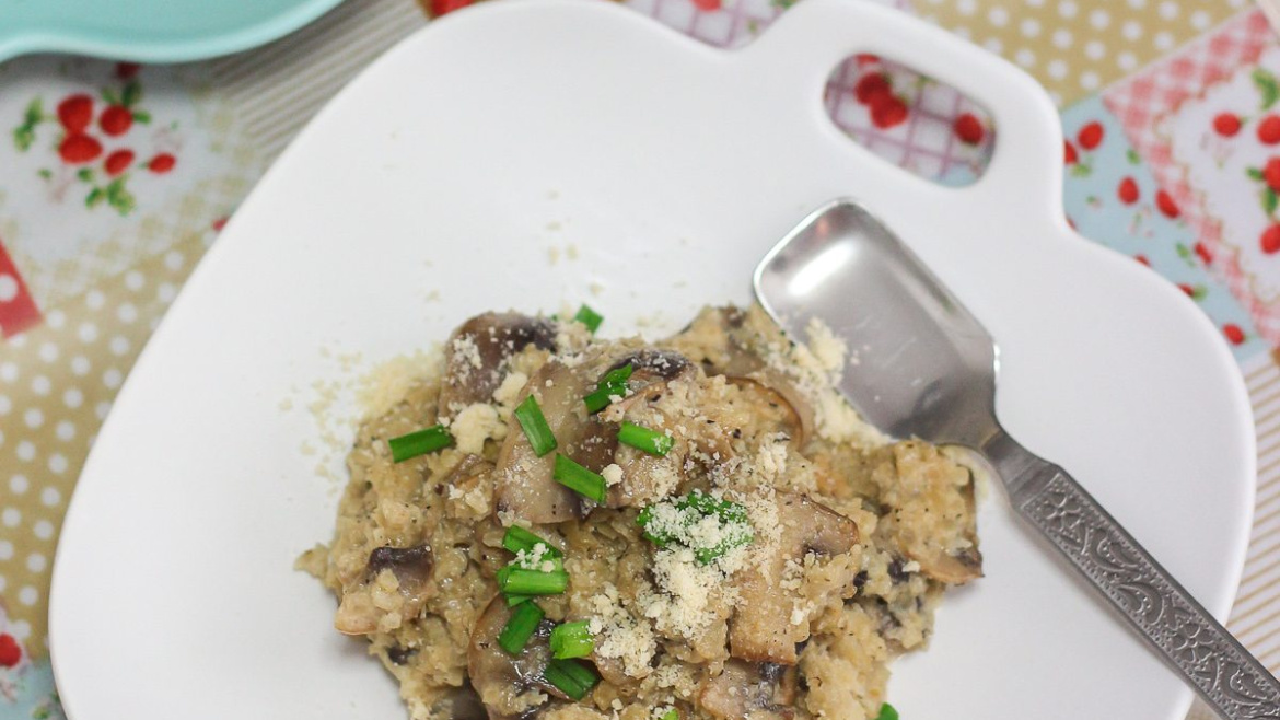 Gluten Free Cauliflower Mushroom Risotto