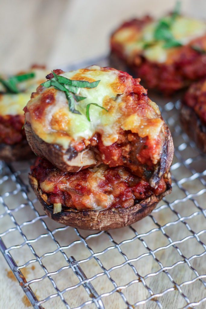 Cheesy Bolognese Stuffed Mushrooms