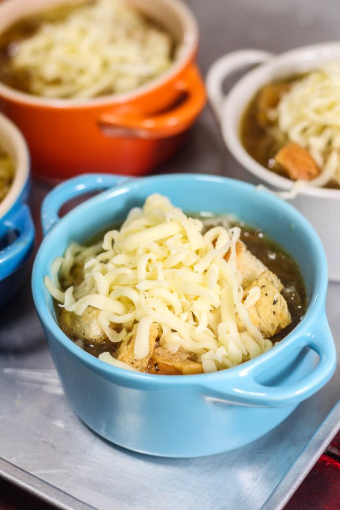 French Onion Soup with Garlic Croutons