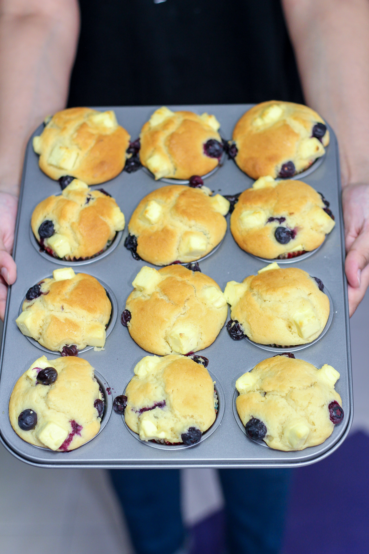Soft Blueberry Cream Cheese Muffins