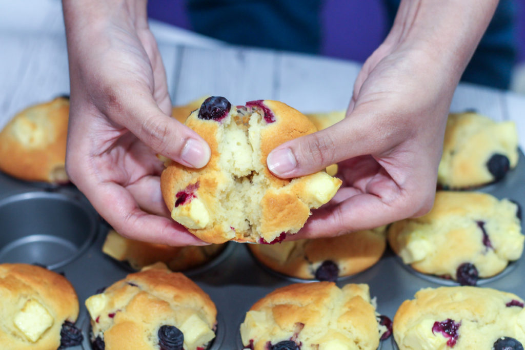Soft Blueberry Cream Cheese Muffins