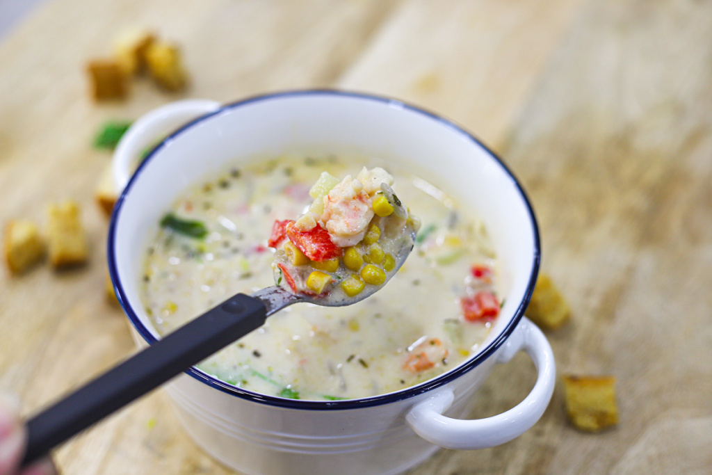 20 Minute Prawn and Corn Chowder Recipe