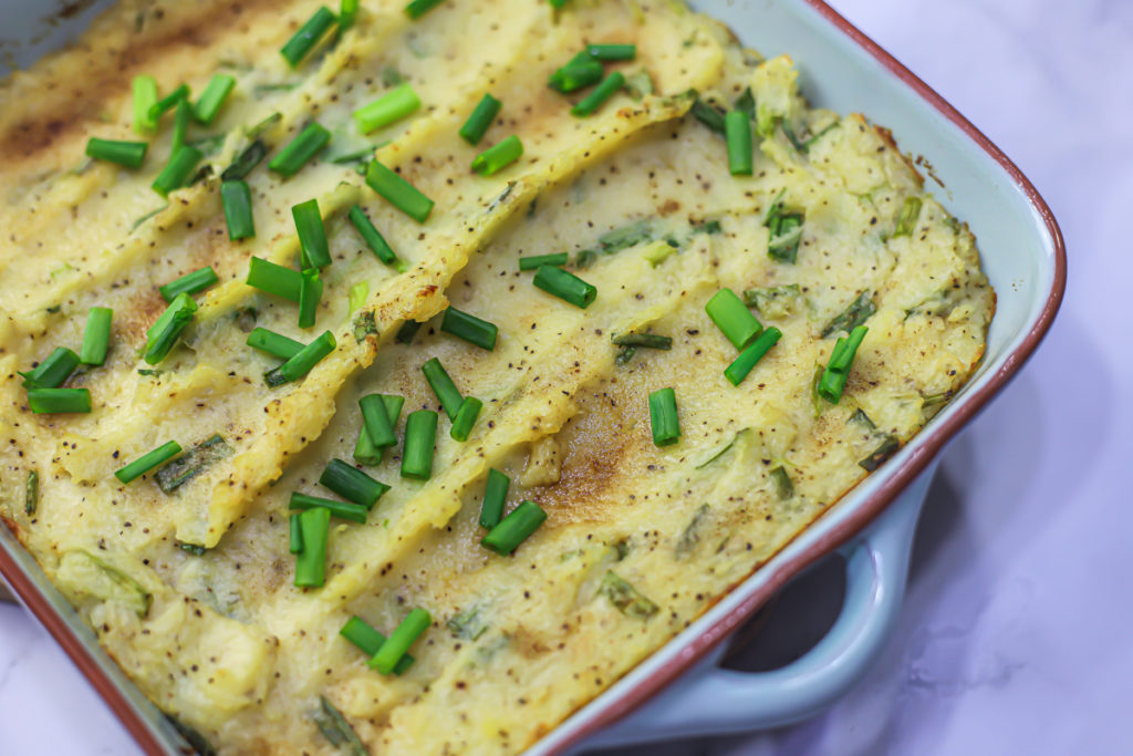 BROWN BUTTER MASHED POTATO BAKE