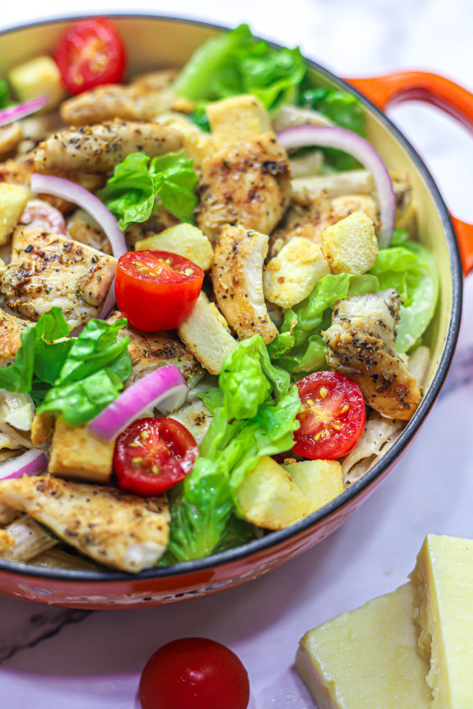 Chicken caesar pasta salad