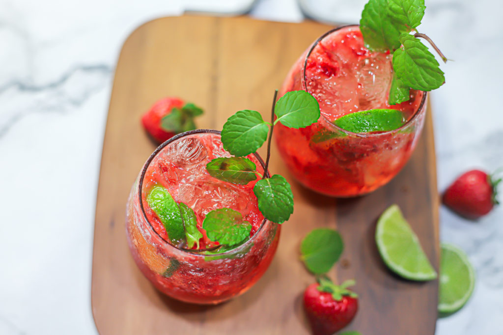 Fizzy Strawberry Mocktail